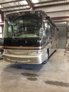 Front of rv truck with large window